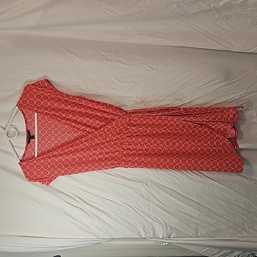 Banana Republic Red Circle Pattern Midi Dress